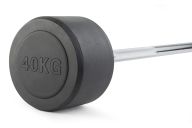 Штанга неразборная обрезиненная 40 кг. Прямой гриф. VictoryFit VF-DX4400
