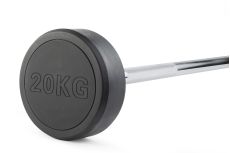 Штанга неразборная обрезиненная 20 кг. Прямой гриф. VictoryFit VF-DX4200