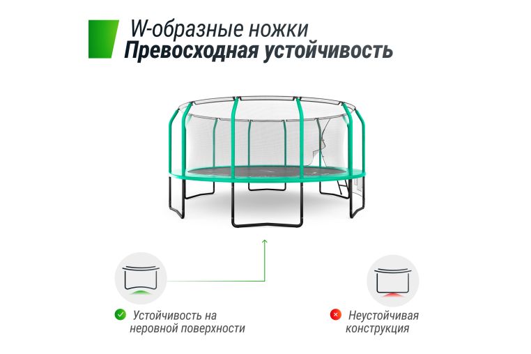 Батут UNIX Line SUPREME GAME 16 ft (Green) фото 6