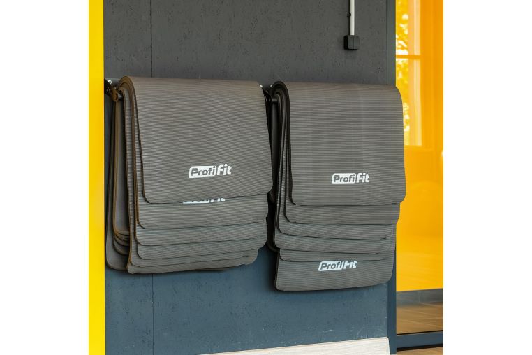 Коврик для фитнеса СОФТ ЛАЙН (серый) 12 мм PROFI-FIT фото 4