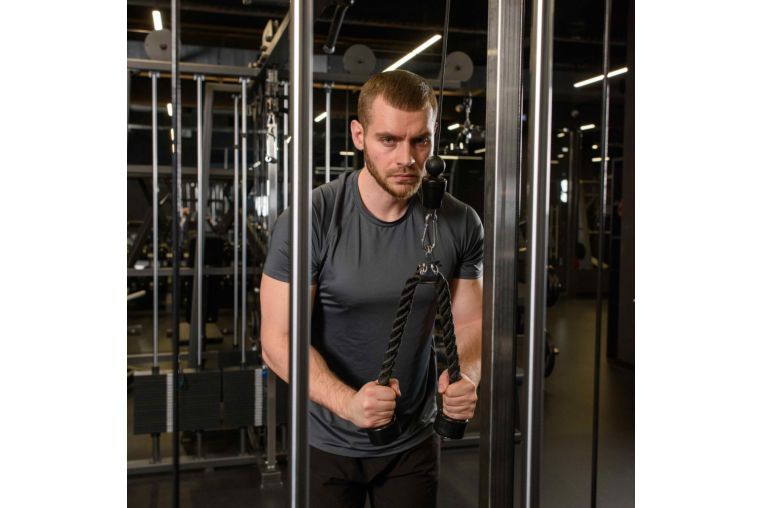 Гибкая тяга (канат) для трицепса с металлическими концами PROFI-FIT-RT-005 фото 4