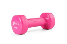 Гантель виниловая 1 кг Start Up HY-D-041 розовый